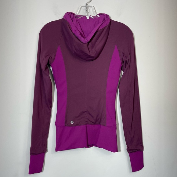 Lululemon In Flux Jacket Regal Plum Size 4 Lightweight Hooded Reversible W4G23S - Picture 11 of 16